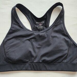 NWOT Goal Five Bra '99er Sports Bra SZ L BLACK Medium Support High-stretch Mesh